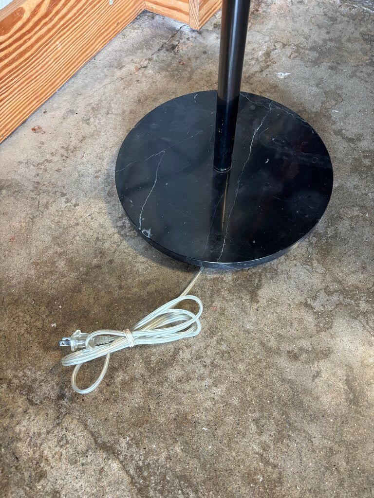 Tapered Metallic Body Metal Shade Floor Lamp