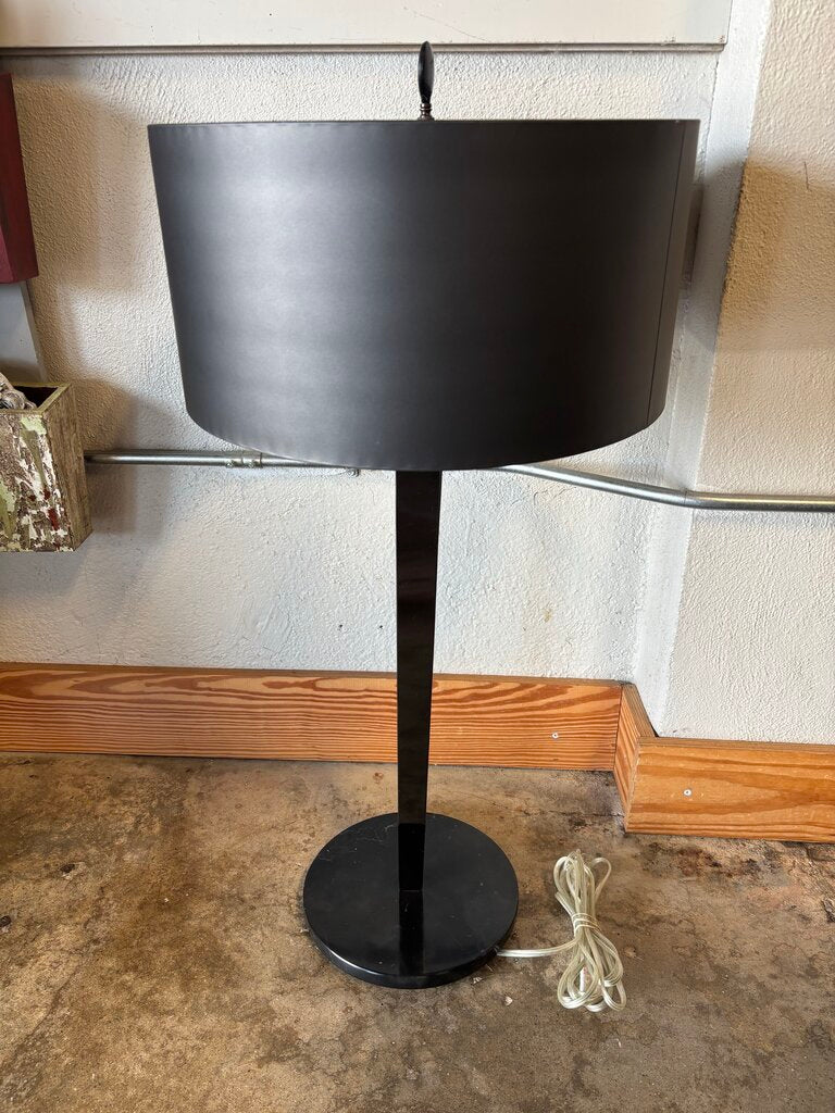 Tapered Metallic Body Metal Shade Accent Lamp