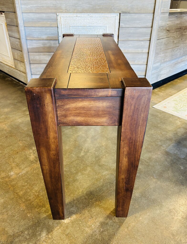 Copper Insert Console Table 48 X 16.25 X 27.75