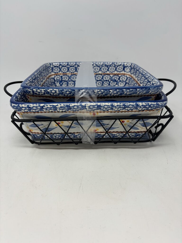 Casserole Set with Metal Carrier 6 PC