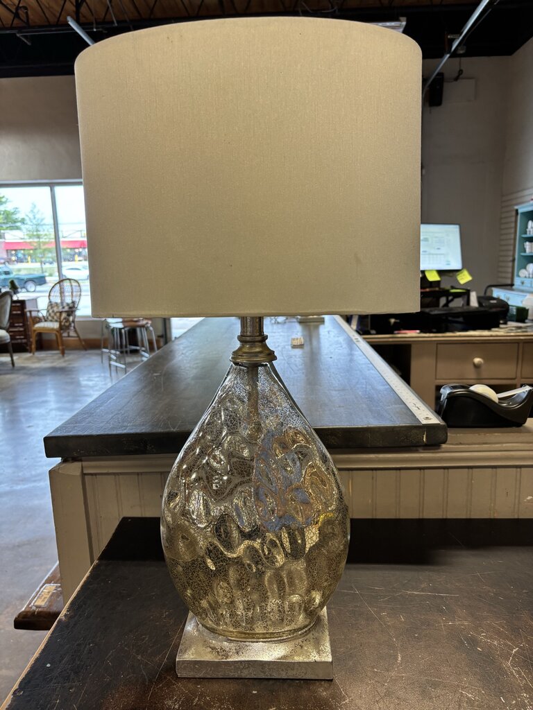 Mercury Glass Teardrop Base Lamp