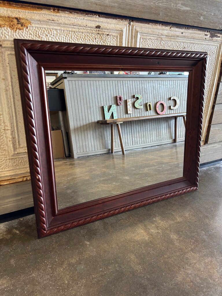 Wood Framed Mirror 35 X 28.75