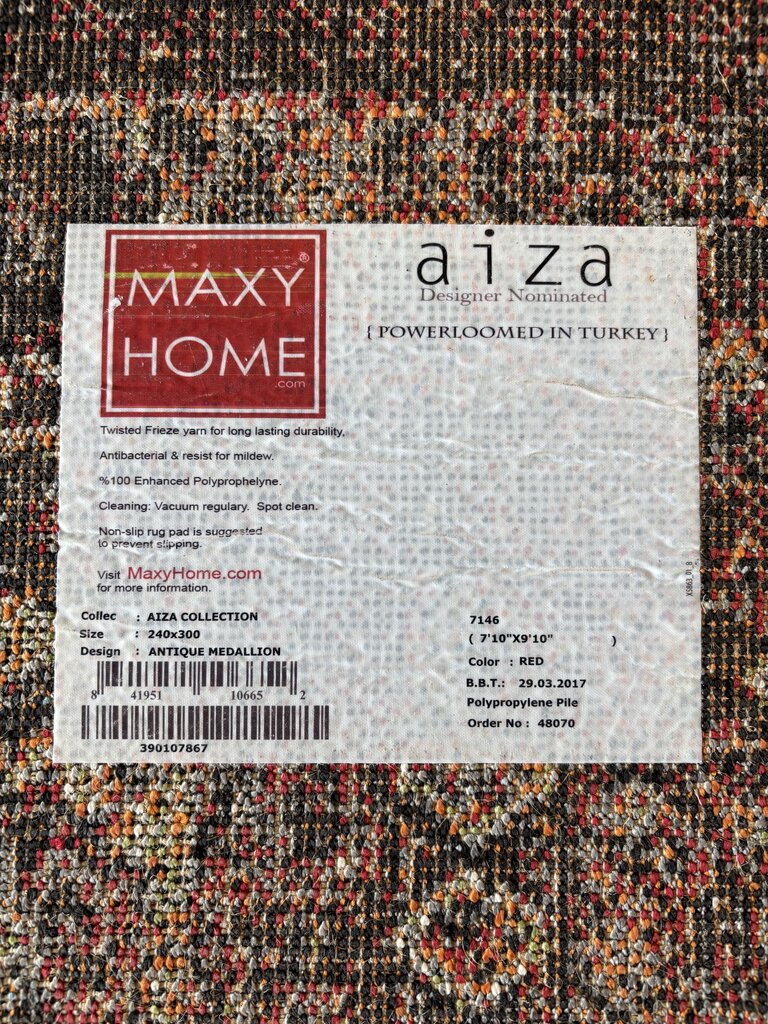 Aiza Antique Medallion Rug 7.10 X 9.10