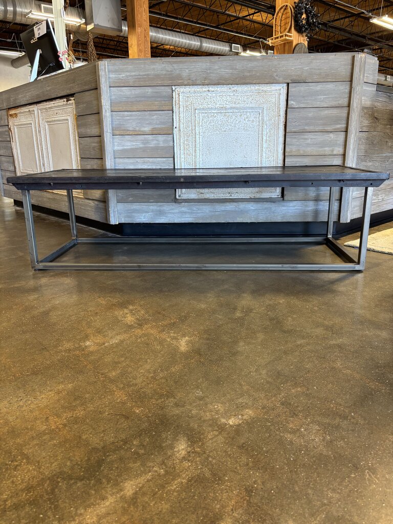 Wood Metal Coffee Table 60 X 24.5 X 16