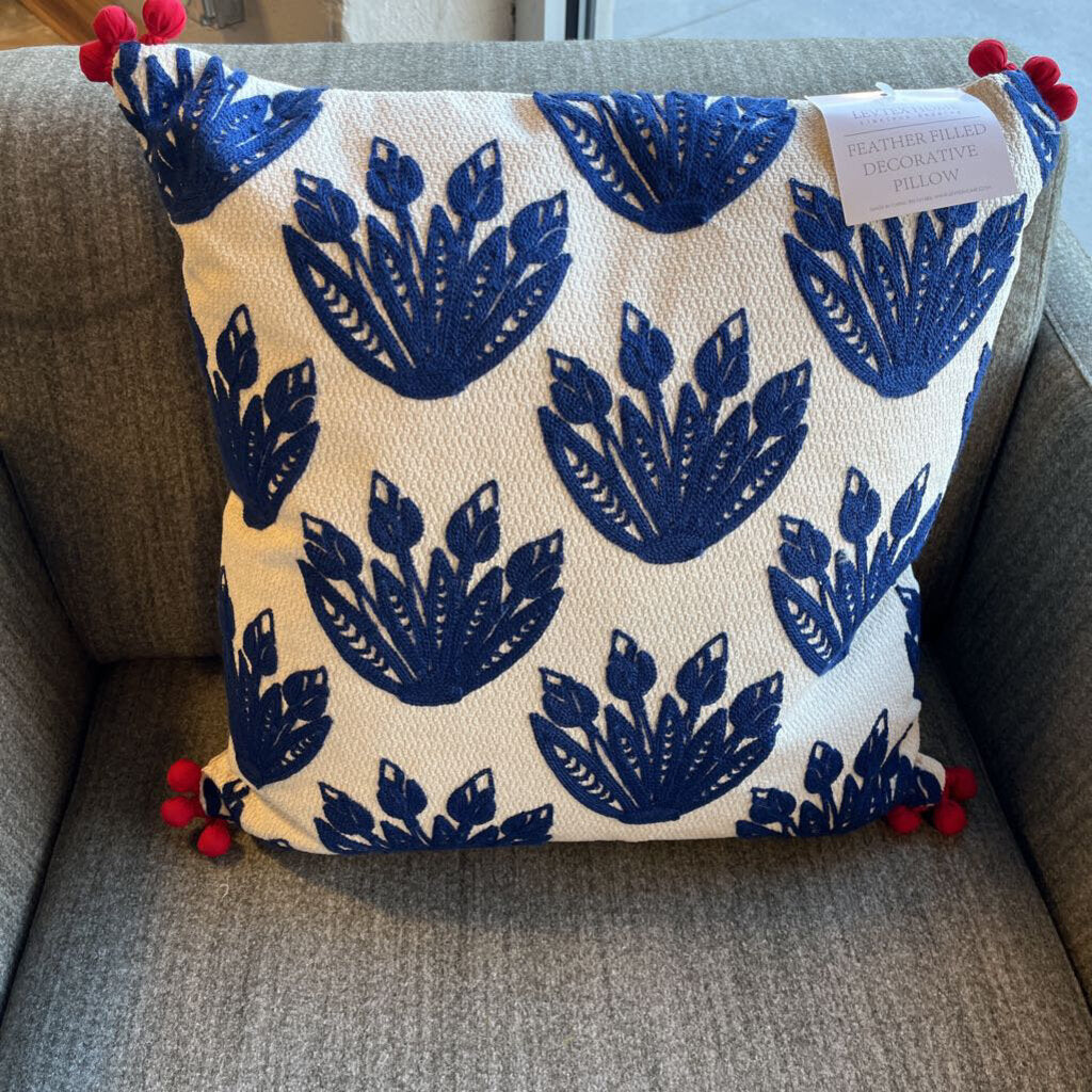 Nanette Crewel PomPom Pillow