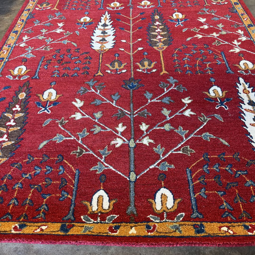 Traditional Tree of Life Organic Wool 5'x7'9"