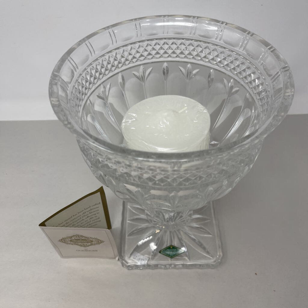 Crystal Hurricane Candleholder w/ Candle