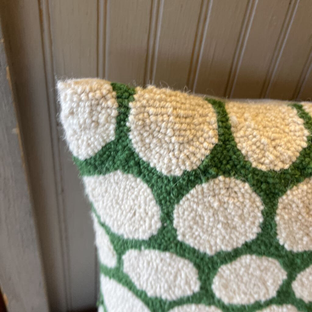 Polka Dot Needlepoint Pillow