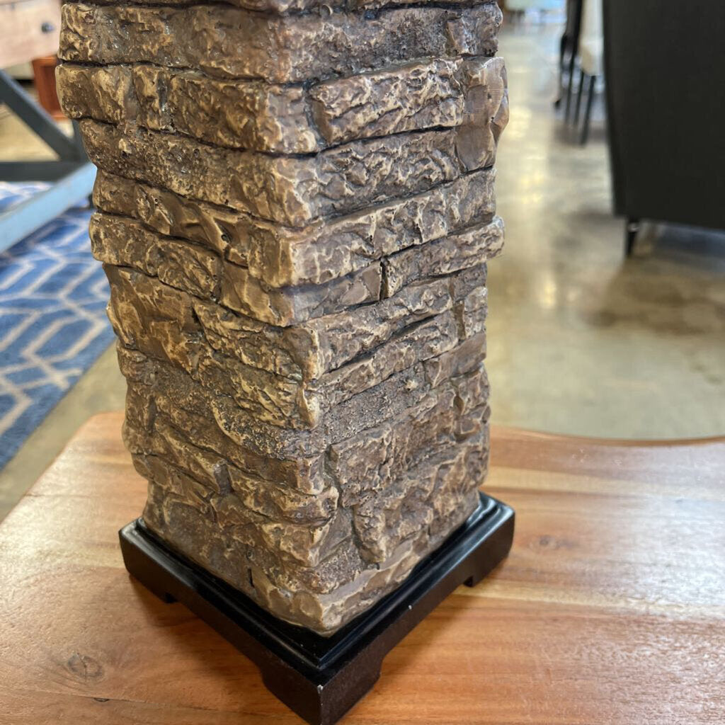 Faux Stacked Stone Lamp