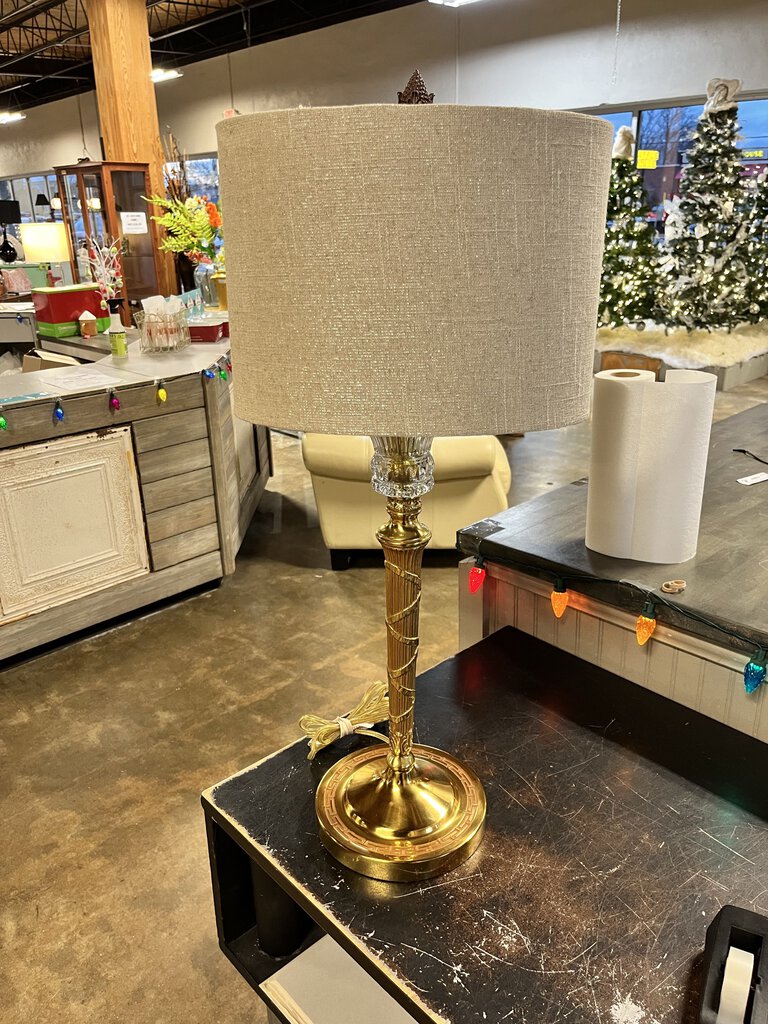 Ornate Metal/ Glass Base Lamp