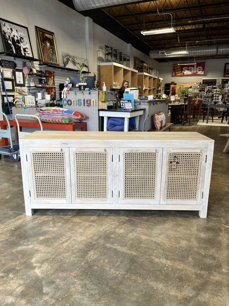 New Mango Wood & Cane Sideboard 69.25x30x19.25