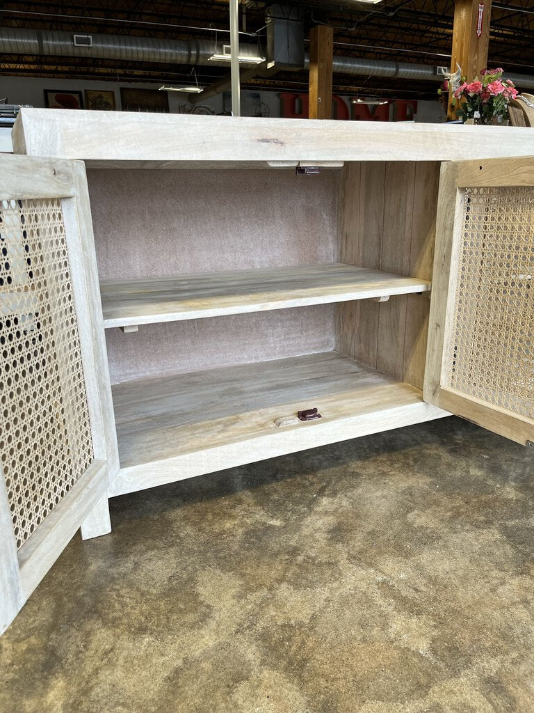 New Mango Wood & Cane Sideboard 69.25x30x19.25