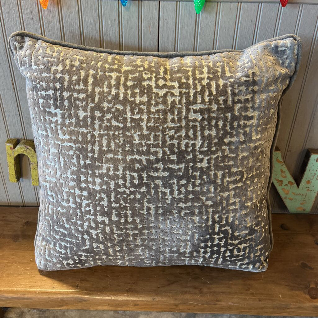 Velvet Patterned Accent Pillow