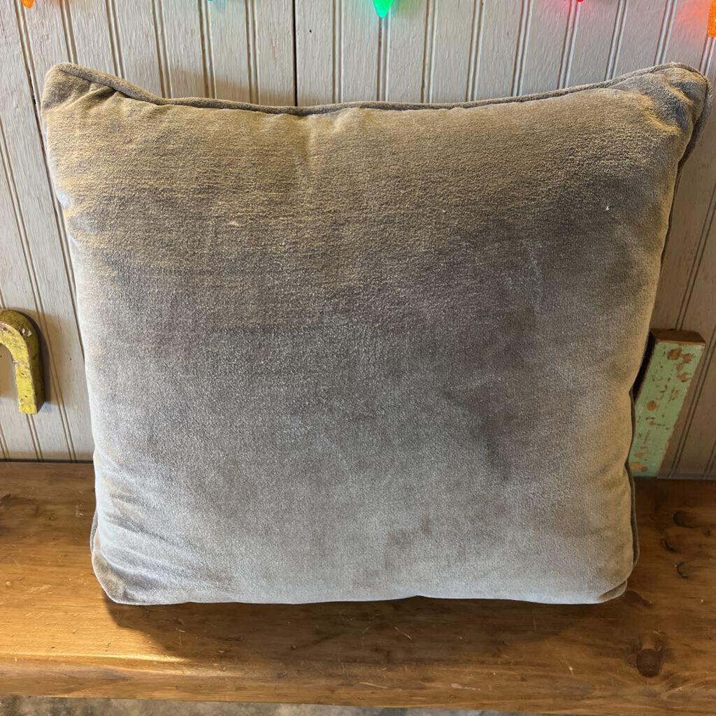 Velvet Patterned Accent Pillow