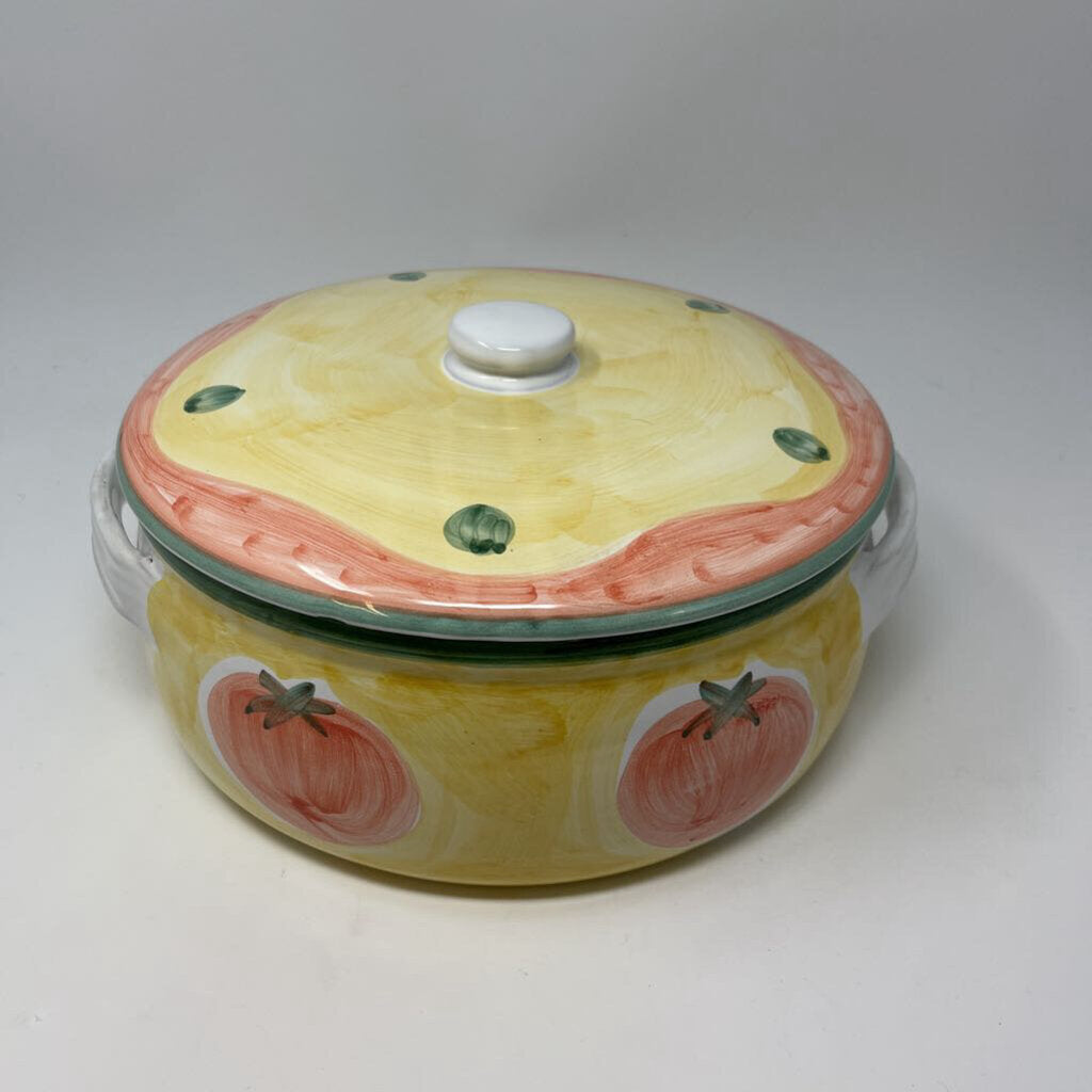 Sunnyside Serving Dish w/ Lid- Tomato