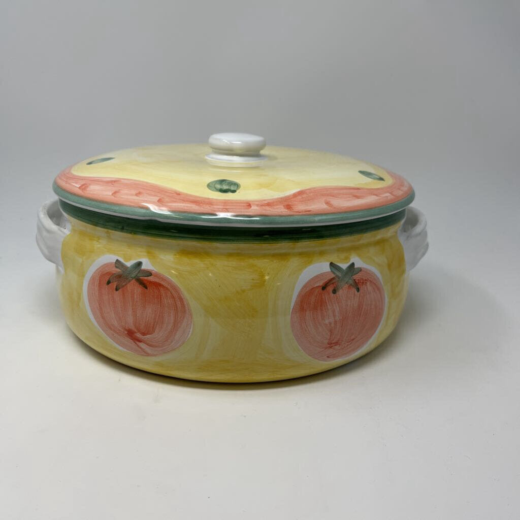 Sunnyside Serving Dish w/ Lid- Tomato