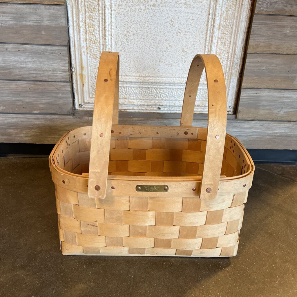 Large Handmade Basket w/ Handles