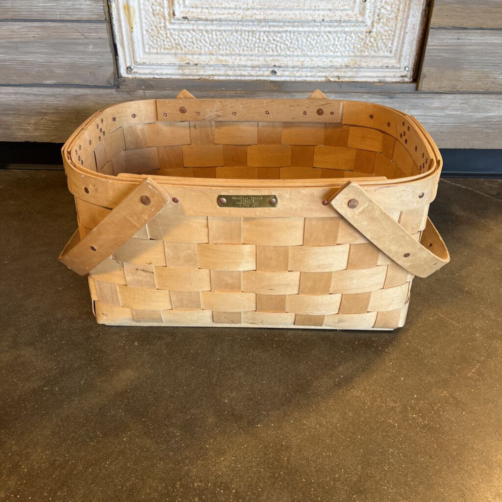 Large Handmade Basket w/ Handles