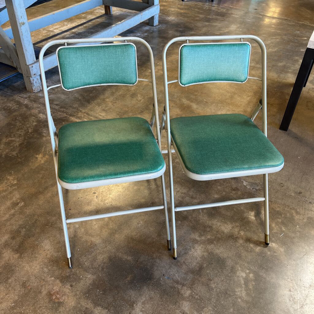 Set of 2 Vintage MCM Folding Chairs