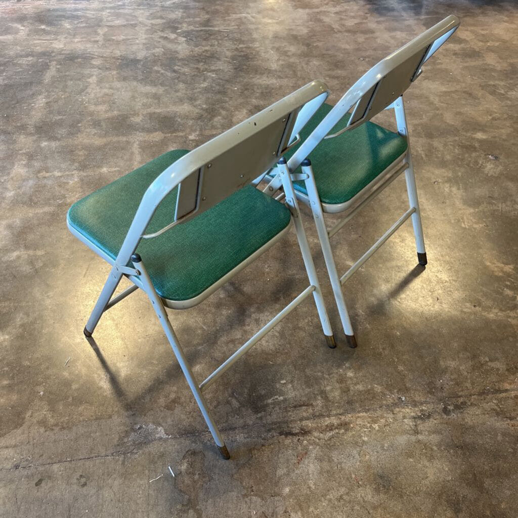 Set of 2 Vintage MCM Folding Chairs