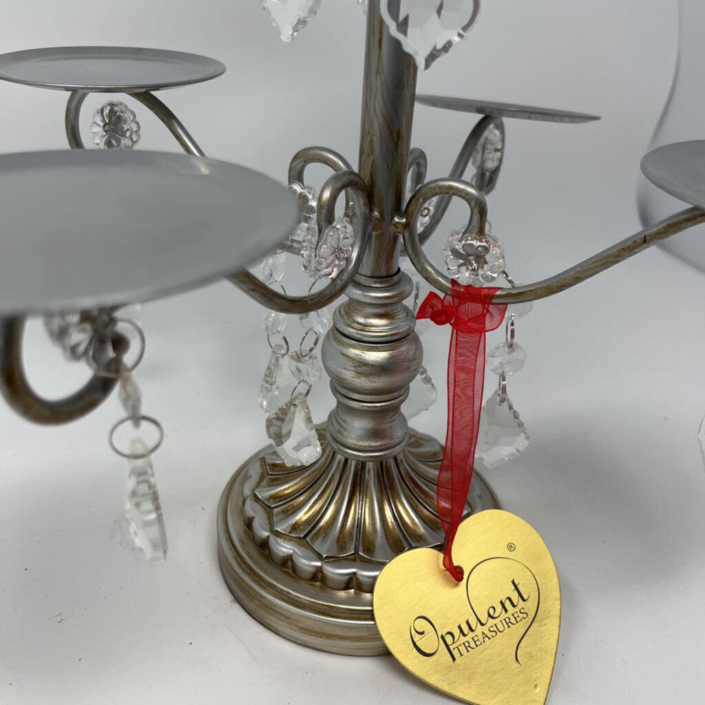 Metal & Crystal Candleholder