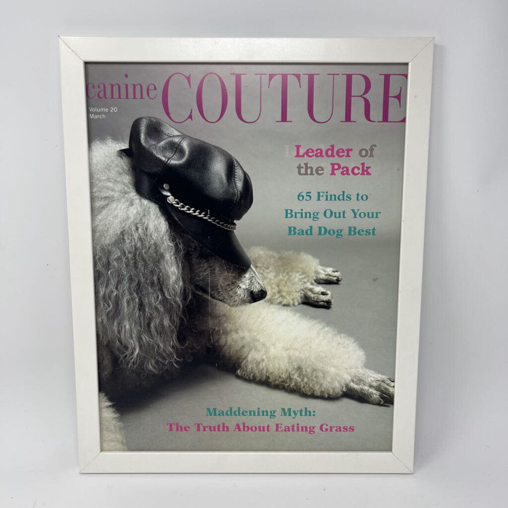 Framed Couture Dog Art 12x15- Poodle