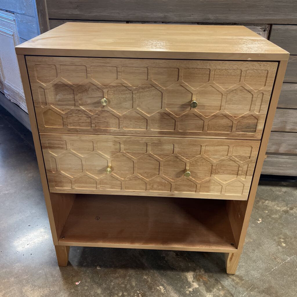 Honeycomb Two Drawer Table