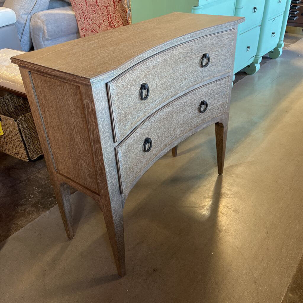 Two Drawer Curved Table