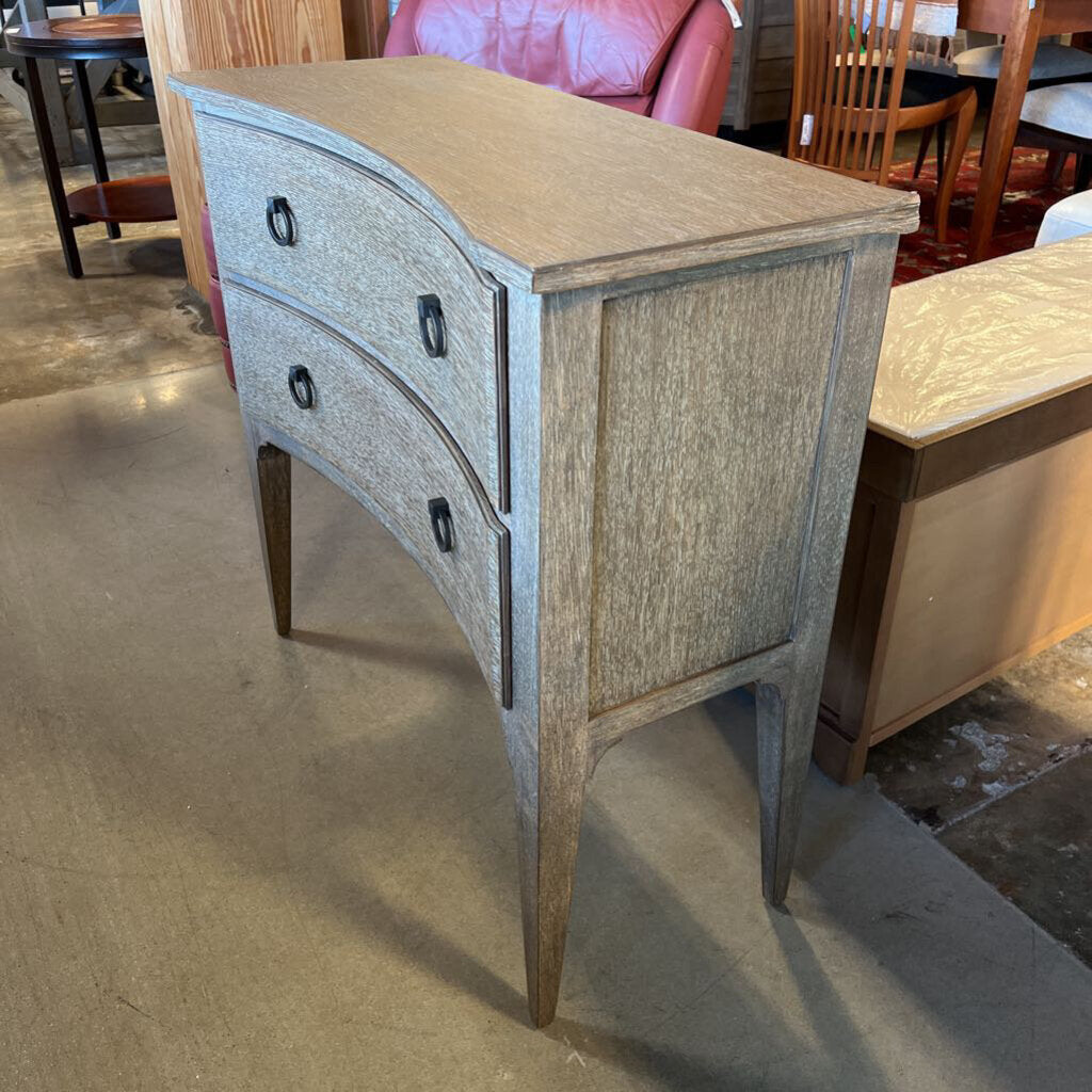 Two Drawer Curved Table