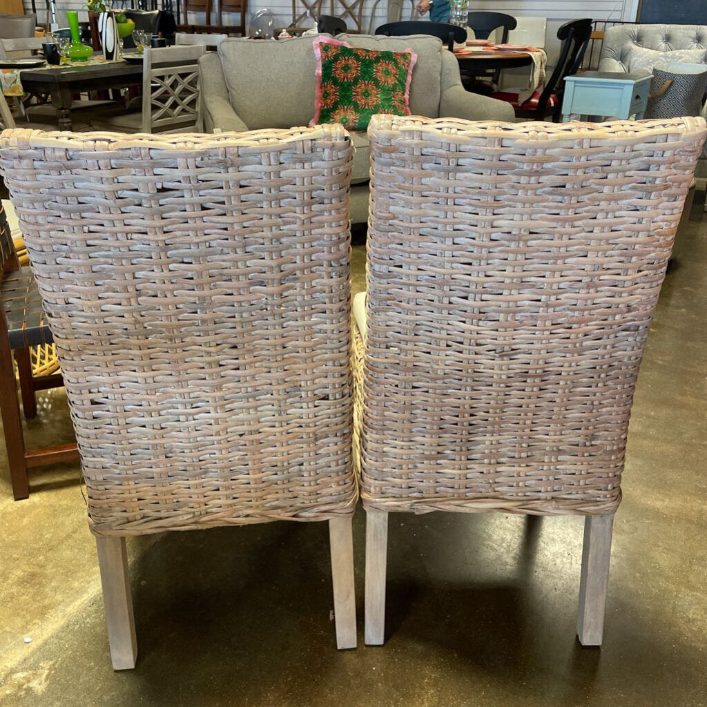 NEW Set 2 Rattan w/ Cushion