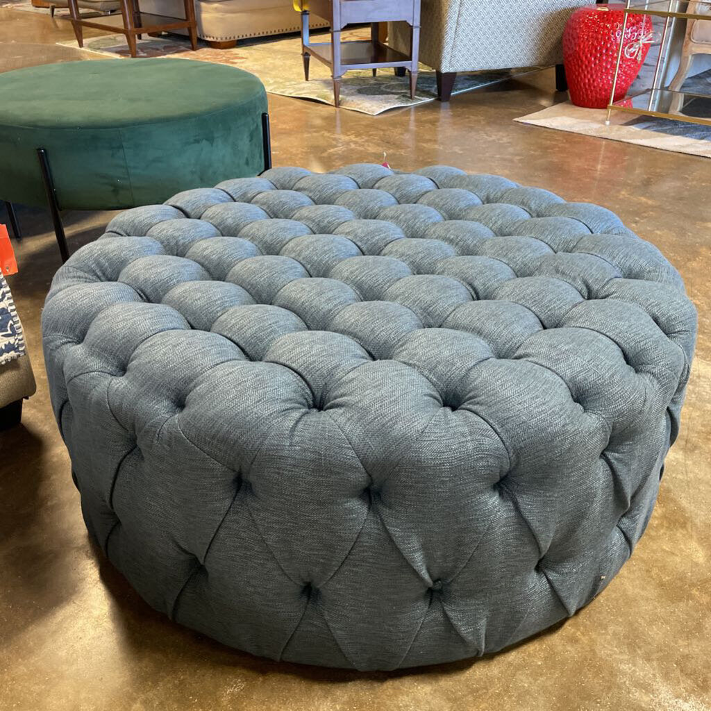 Navy Tufted Round