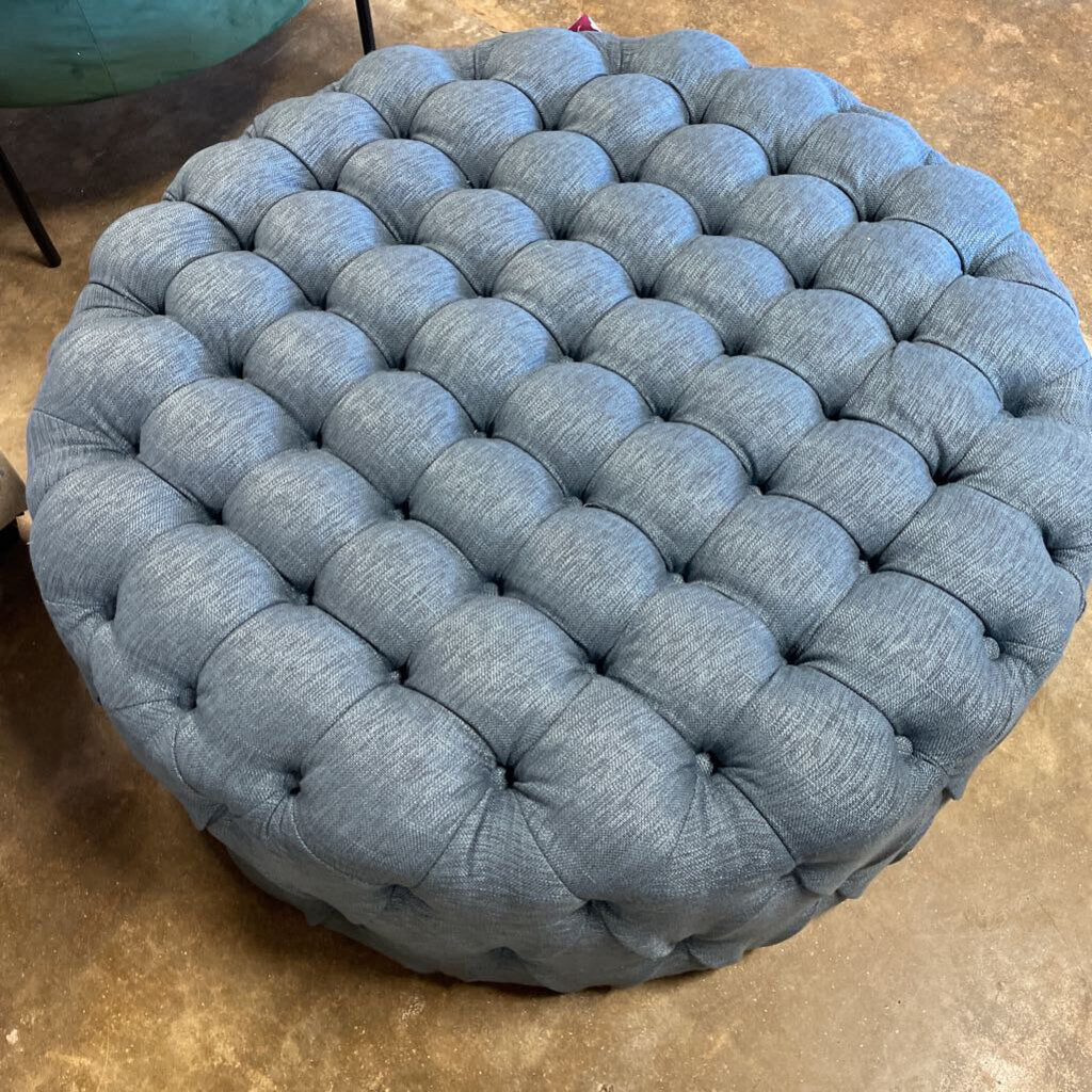 Navy Tufted Round