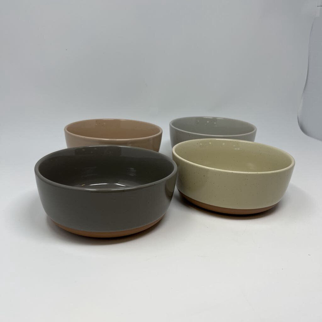 Set of 4 Assorted Speckled Bowls