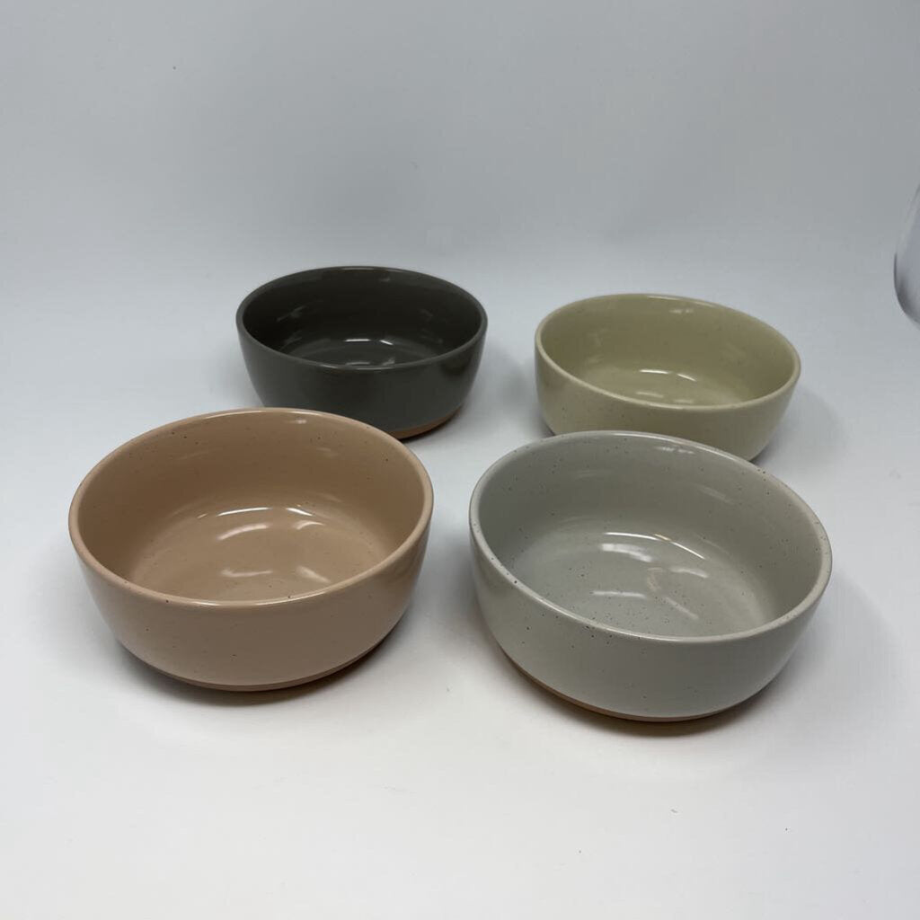 Set of 4 Assorted Speckled Bowls