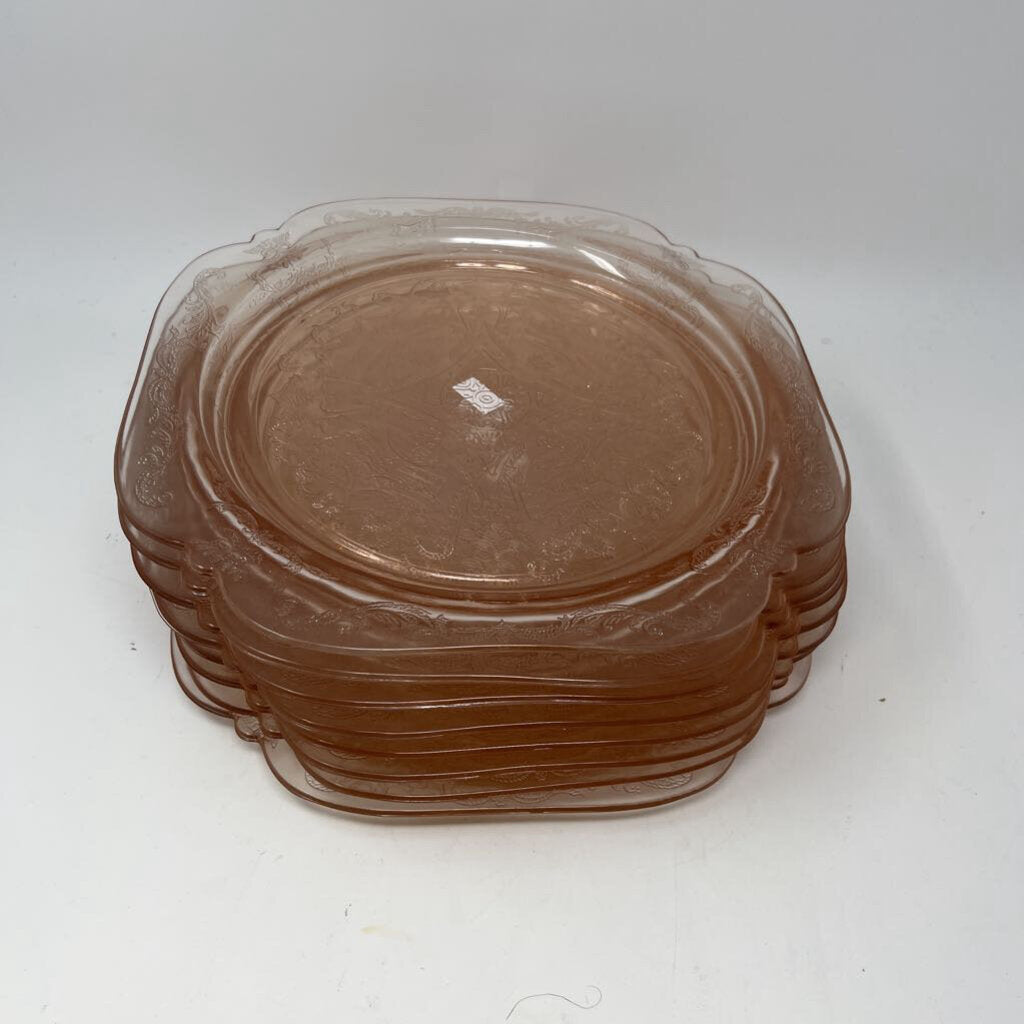 Depression Glass Plates Set of 8