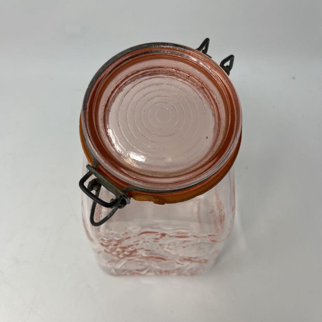 Glass Tall Jar w/ Hinged Lid