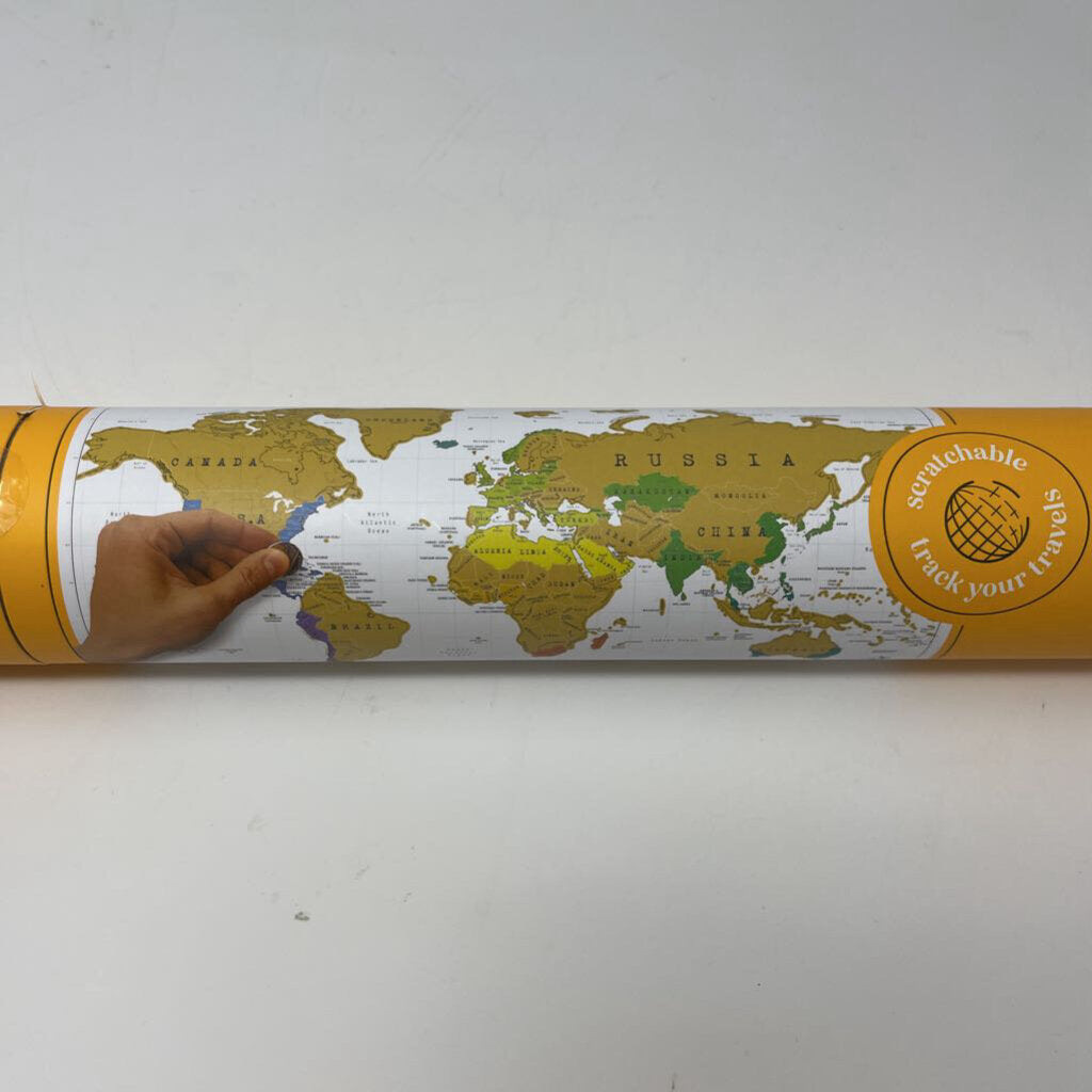 Scratch Map in Tube- Classic 33.1x23.4