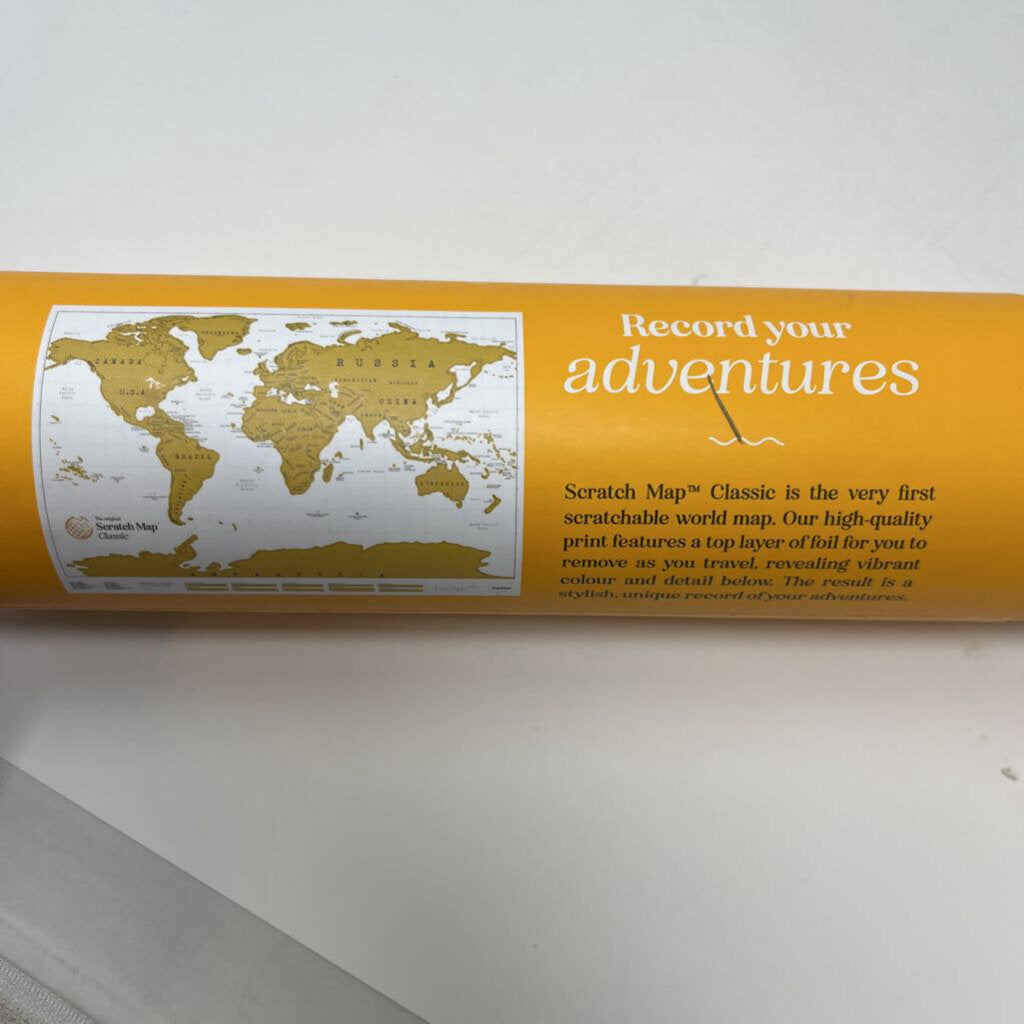 Scratch Map in Tube- Classic 33.1x23.4