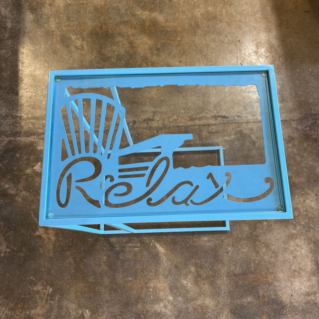 Glass/Metal End Table "Relax"
