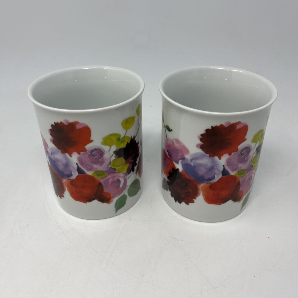 Set of 2 Flower Mugs