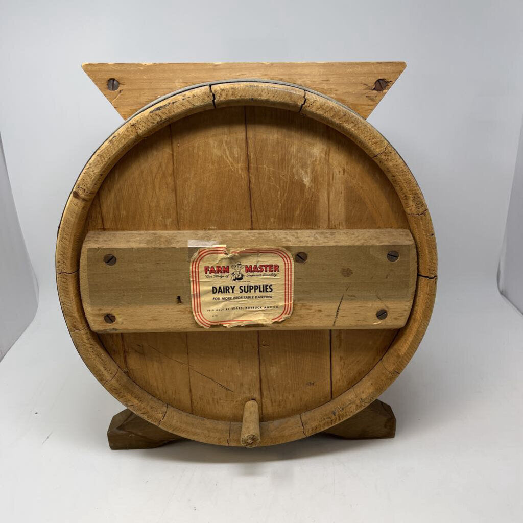 Vintage White Cedar Butter Churn