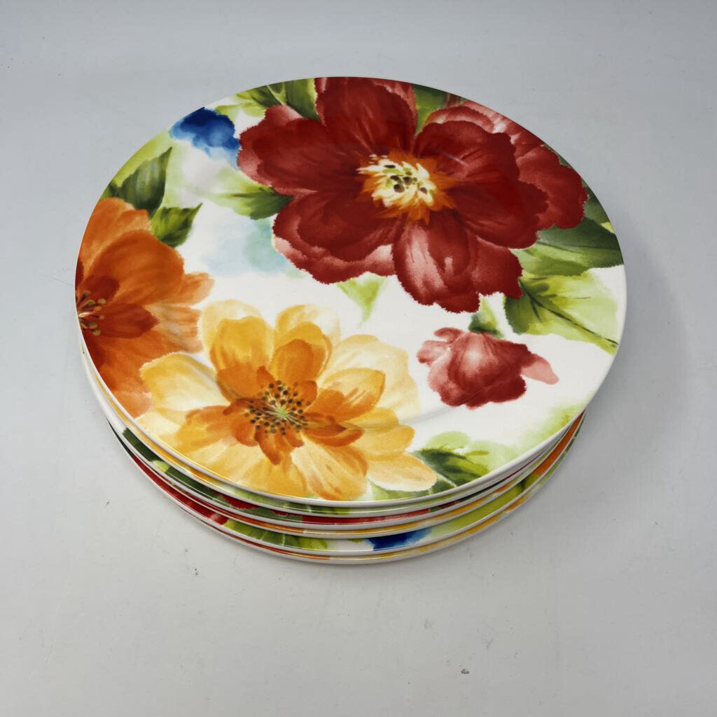 Set of 6 Dinner Plates- Flowers