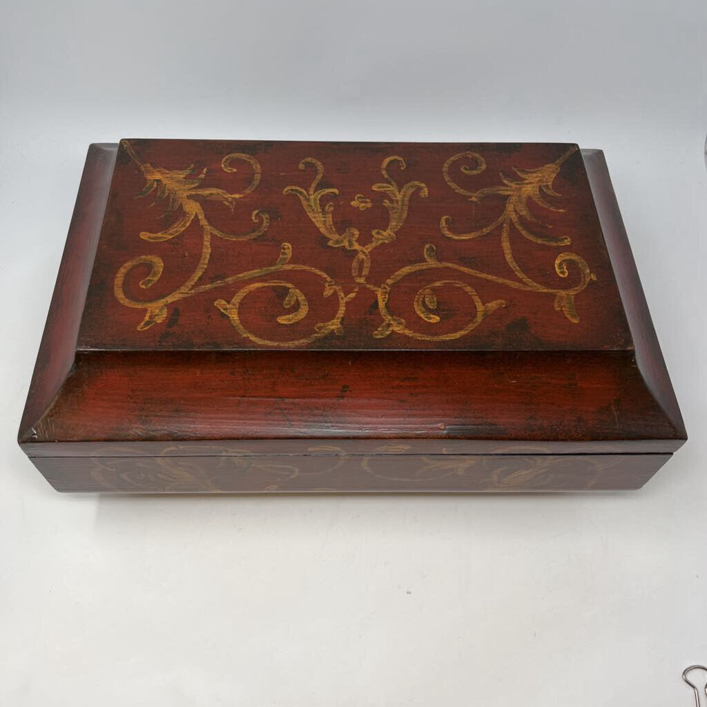 Painted Decorative Box 16x10x7.25