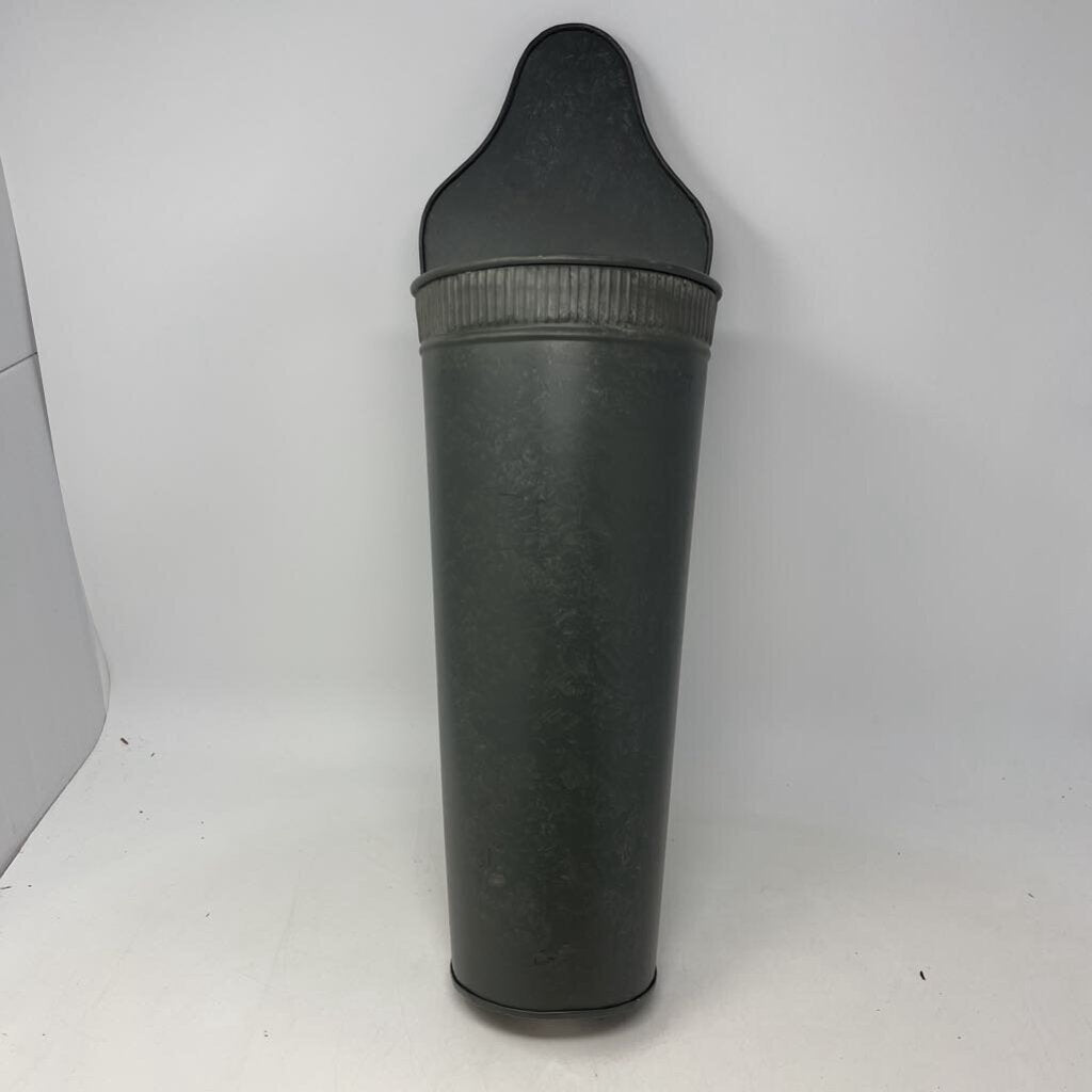 Galvanized Metal Wall Flower Vase 21.5"