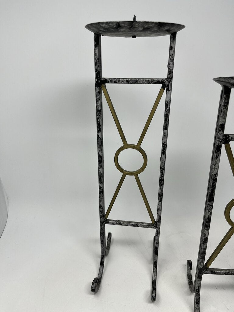 Set of 3 Metal Candleholders