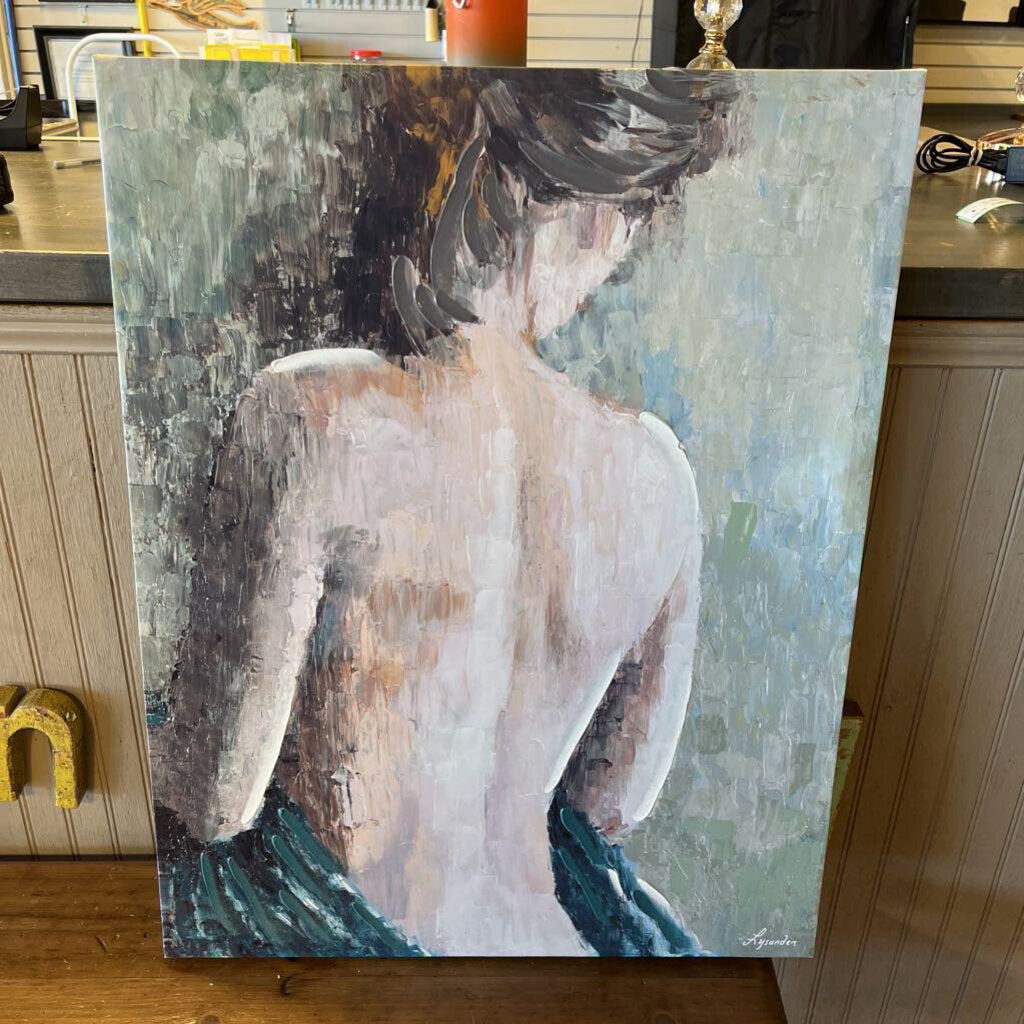 "Quiet Moment" Nude Art on Canvas 22x28