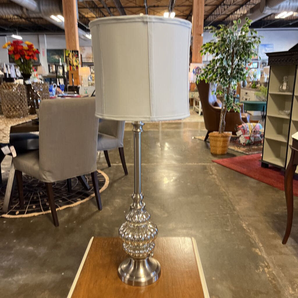 Tall Metal/ Glass Buffet Lamps