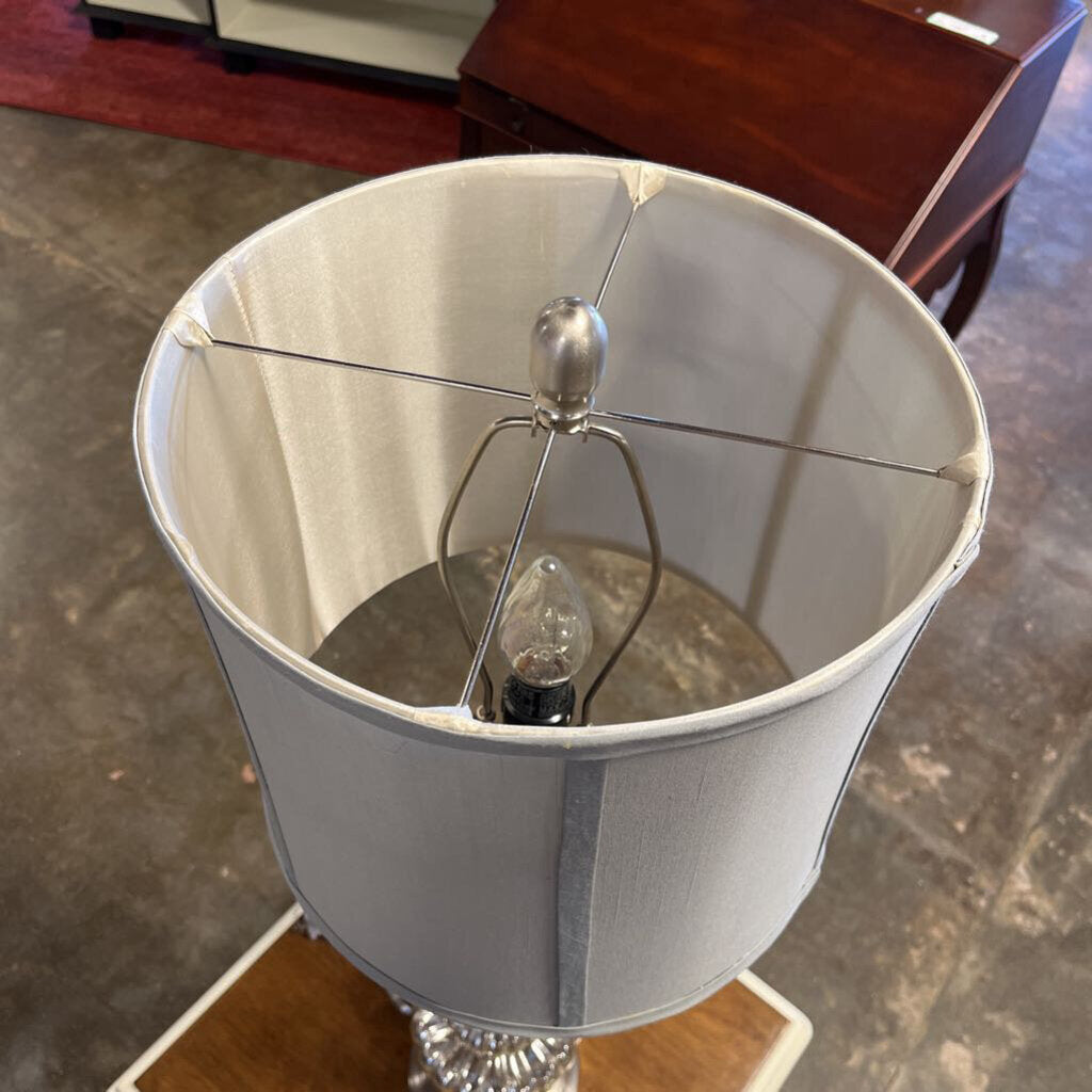 Tall Metal/ Glass Buffet Lamps