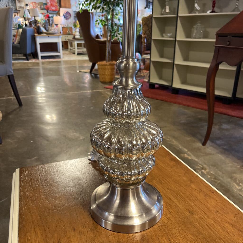 Tall Metal/ Glass Buffet Lamps