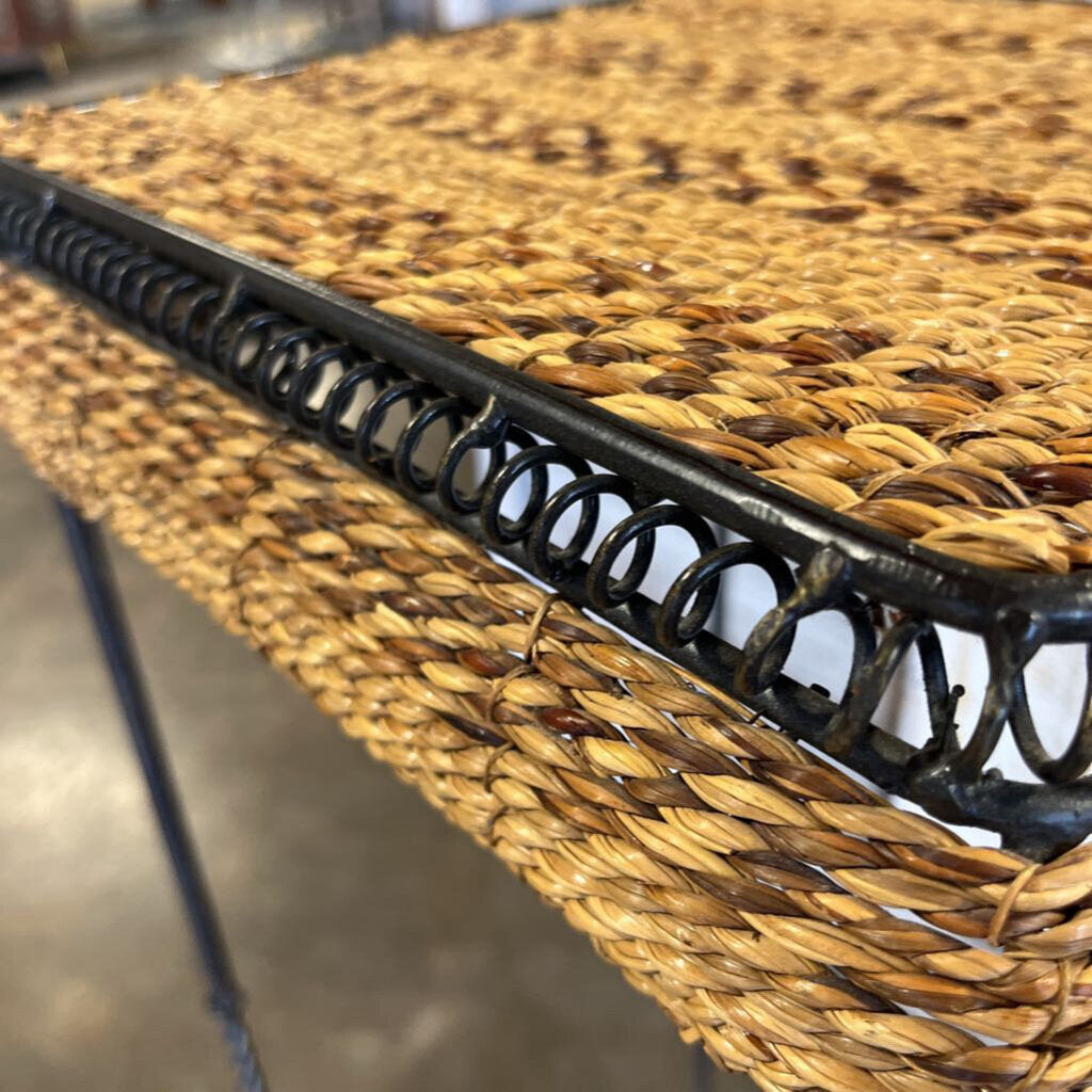 Wicker/ Metal Plant Stand 12x12x32